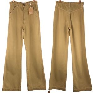 🆕 Reformation Wide Leg Wheat Trouser Jeans